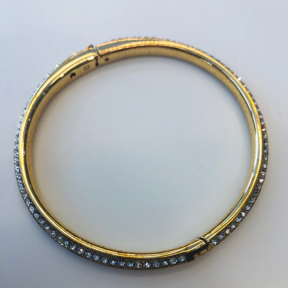 Nadri Pavé Crystal Bangle - Yellow Gold - Picture 3 of 4